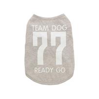 【犬服・ドッグウェア】764　適温キープ・ロゴTシャツ グレー【CanNana】