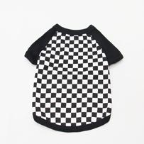 【犬服、ドッグウェア】チェッカーフラッグTシャツ