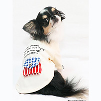 超消臭シリーズ【犬服・ドッグウェア】SWD・USAポケットTシャツ　ホワイト/Coo Couture(クークチュール)