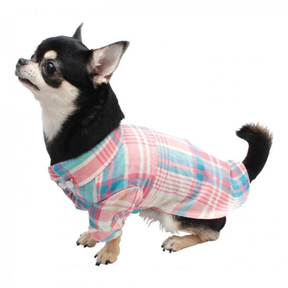 【犬服・ドッグウェア】マドラスチェックシャツ　レッド/MADRAS CHECK SHIRTS(マンダリンブラザーズ)