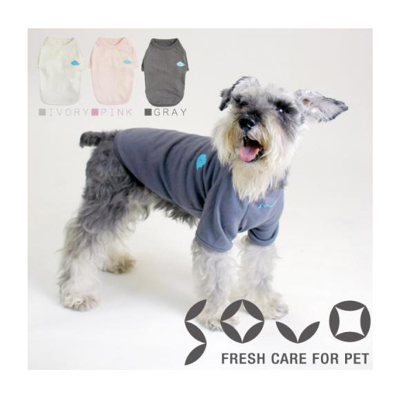 【犬服・ドッグウェア】SOVO SV1301天竺Tシャツ グレー【消臭機能ウェア】